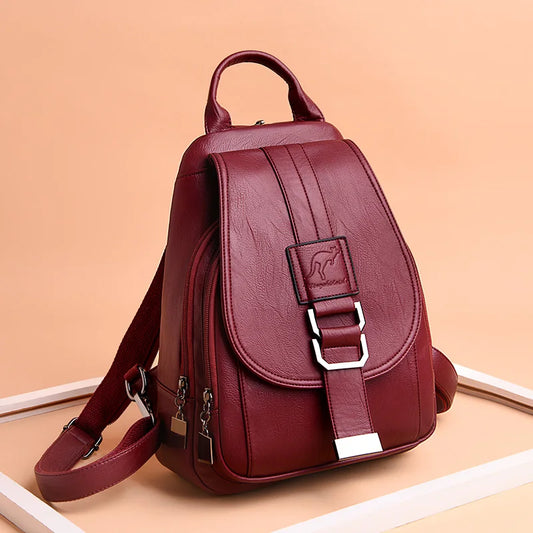 HOT 6 Color Women Backpacks Women's Leather Backpacks Female School Backpack Women Shoulder Bags For Teenage Girls Travel Back