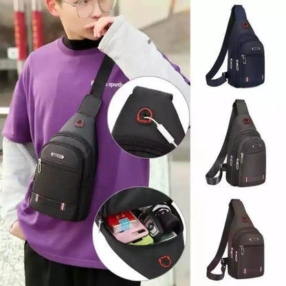 Men Shoulder Bag Leisure Waterproof and Hard-Wearing Oxford Cloth sport Crossbody Outdoor Chest Bag Daily Picnic Travel Package