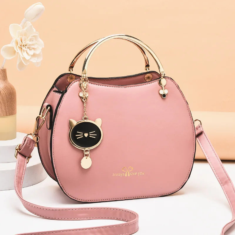 2024 NEW Cute Kitten Ladies Shoulder Bags Korean Girl Shell Small Bag Women's Messenger Bags Female Handbag Sac A Main Femme