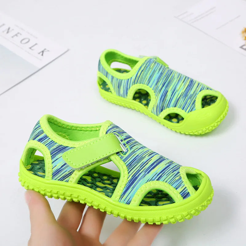 Summer Baby Boys Sandals Children Beach Sandals Soft Bottom Unisex Girls Non-slip Infant Shoes Kids Outdoor Anti-collision Shoes