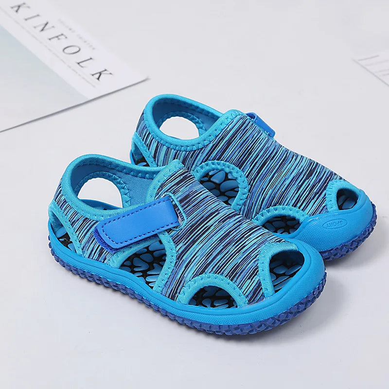 Summer Baby Boys Sandals Children Beach Sandals Soft Bottom Unisex Girls Non-slip Infant Shoes Kids Outdoor Anti-collision Shoes