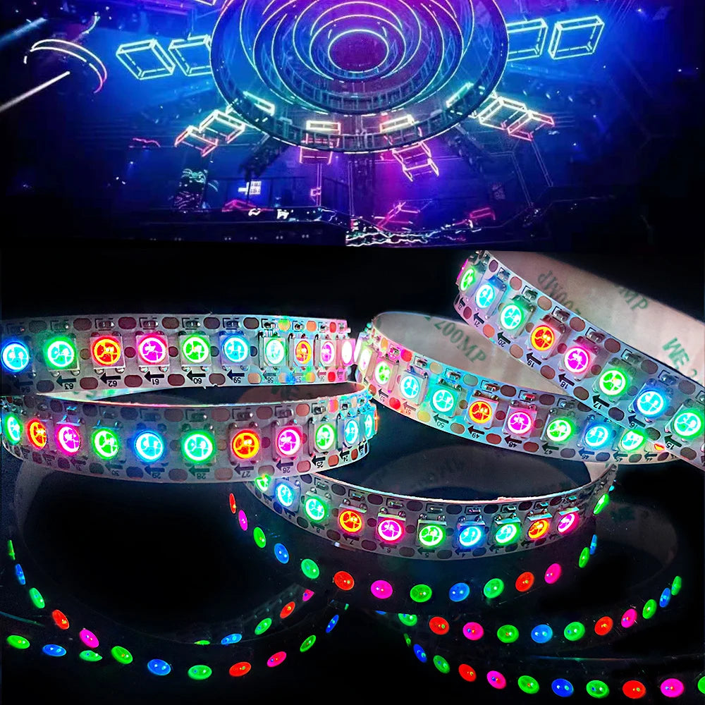 DC5V WS2812B 5m/Roll 30/60/144leds/m Black/White PCB IP30/IP65/IP67 5050RGB Individually Addressable Smart led pixel strip light