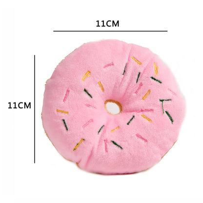 Donuts Toys For Pet Cats Dogs Squeaker Plush ToysDurable Dog Products Squeak Toys For Small Dogs Puppy Pet Products TY0067.