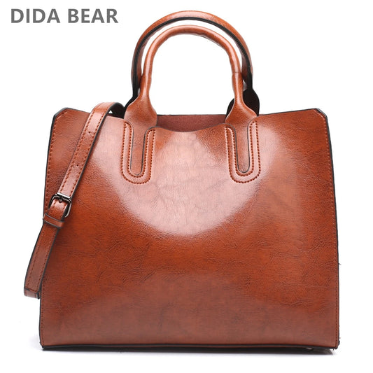 Women Leather Bags Women's Vintage Handbag Casual Female Bag High Quality Trunk Tote Ladies Shoulder Bag Large Messenger bag