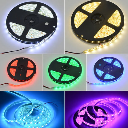 5M 300LEDs Waterproof RGB LED Strip 5050 DC12V 60LEDs/M Flexible Light Belt Led Ribbon Tape Home Decoration 24V RGBW Lamp Strips