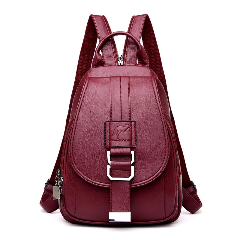 HOT 6 Color Women Backpacks Women's Leather Backpacks Female School Backpack Women Shoulder Bags For Teenage Girls Travel Back