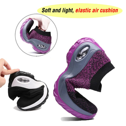 Women Orthopedic Sneakers Shoes Breathable Height-increasing Slip-on Female Sock Women's Sports Shoes Bottom Platform Footwear