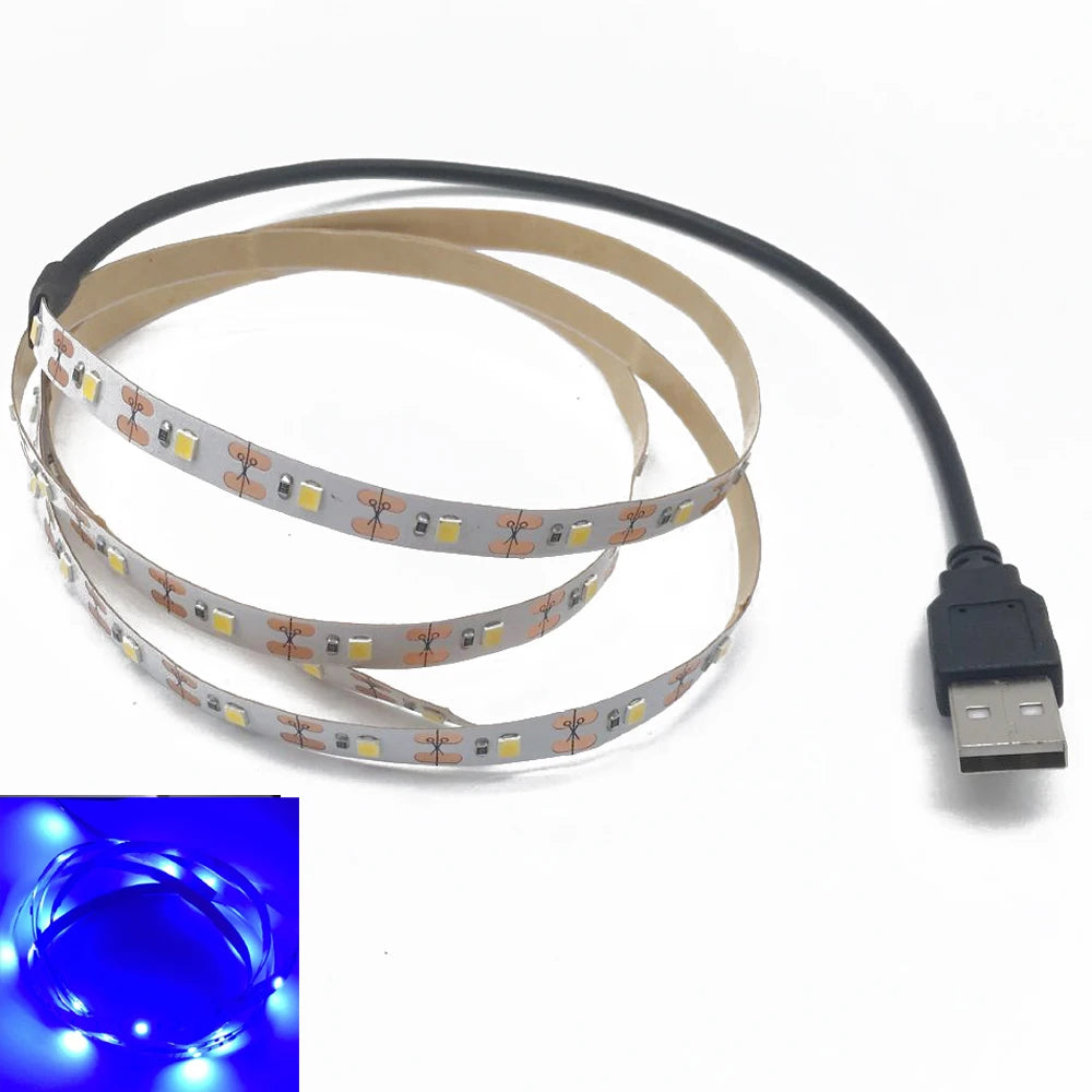 5M USB LED Strip Light 5V 3528 1 Meter 5 Meter Warm Cool White Pink Green Blue Red SMD Ribbon Ceiling Cabinet Light waterproof