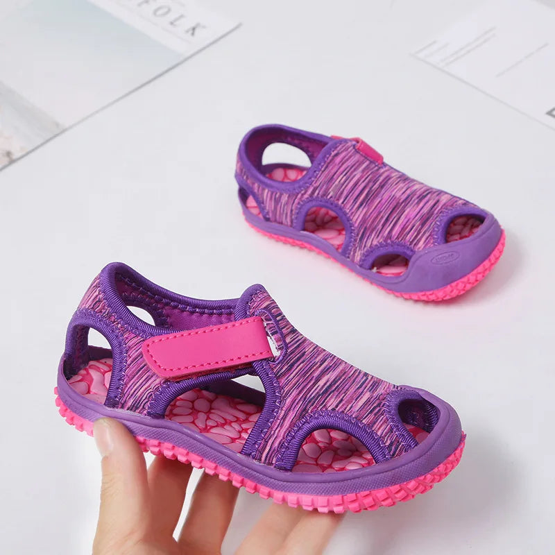 Summer Baby Boys Sandals Children Beach Sandals Soft Bottom Unisex Girls Non-slip Infant Shoes Kids Outdoor Anti-collision Shoes