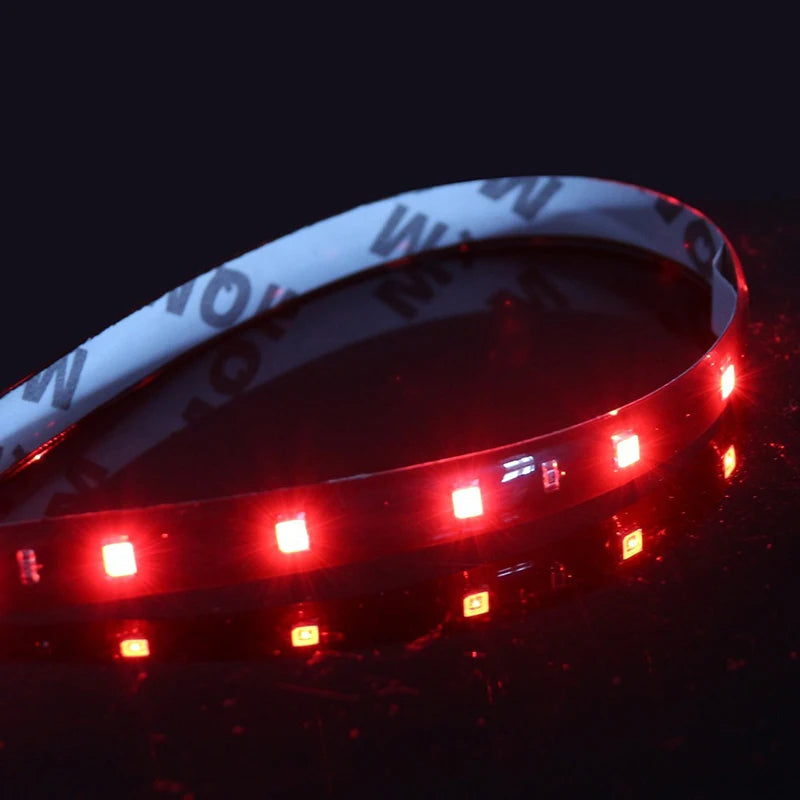 1/4/10 30CM LED Strip Lights Car Styling Decorative Ambient Light 15SMD Waterproof LED Flexible Atmosphere Light Red Yellow Bule