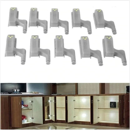 1PC LED Under Cabinet Light with Battery Universal Wardrobe Light Sensor Armario Inner Hinge Lamp For Cupboard Closet Kitchen