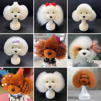 Pet simulation dog hair only beauty practice standard  fake hair Pet Grooming Trimming Practice Must be used with skeleton