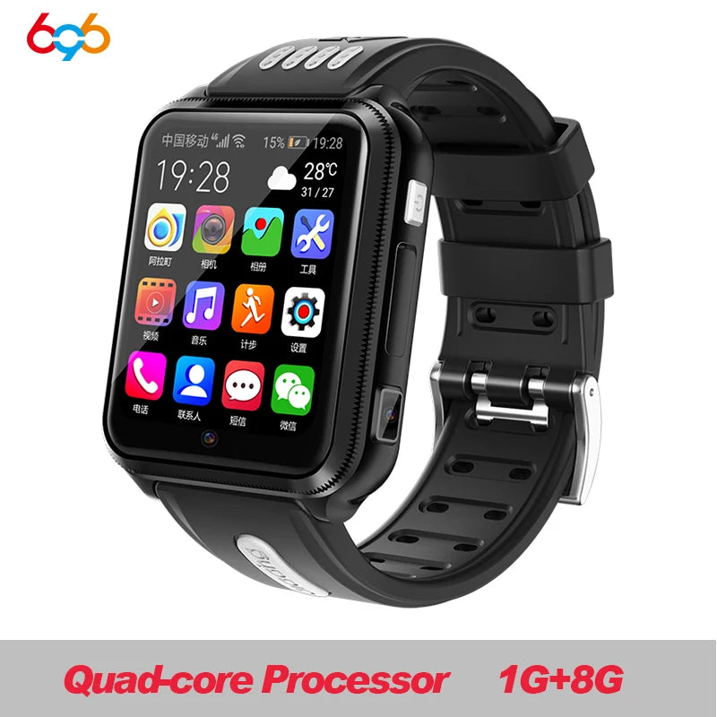 H1/W5 4G GPS Wifi Location Student/Kids Smart Watch Phone Android System Clock App Install Blue Tooth Smartwatch SIM Card Boy