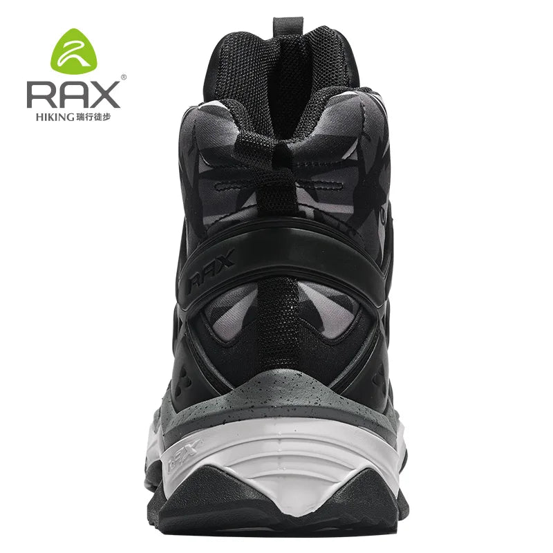 Rax Mens Waterproof Hiking Boots Mountain Boots Men Outdoor Sneakers Tactical Shose Sports Shoes Genuine Leather Hiking Shoes