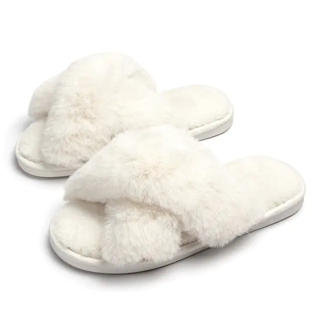 Winter Women Home Indoor Casual Fuzzy Slippers