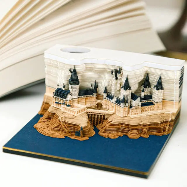 Hogwarts Notepad 3D Model Castle.