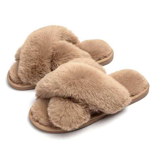 Winter Women Home Indoor Casual Fuzzy Slippers