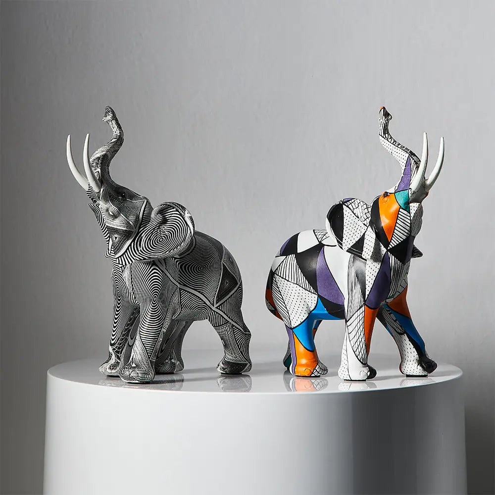 Painting Art Elephant Sculptures & Figurines Modern Decoration.