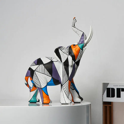 Painting Art Elephant Sculptures & Figurines Modern Decoration.