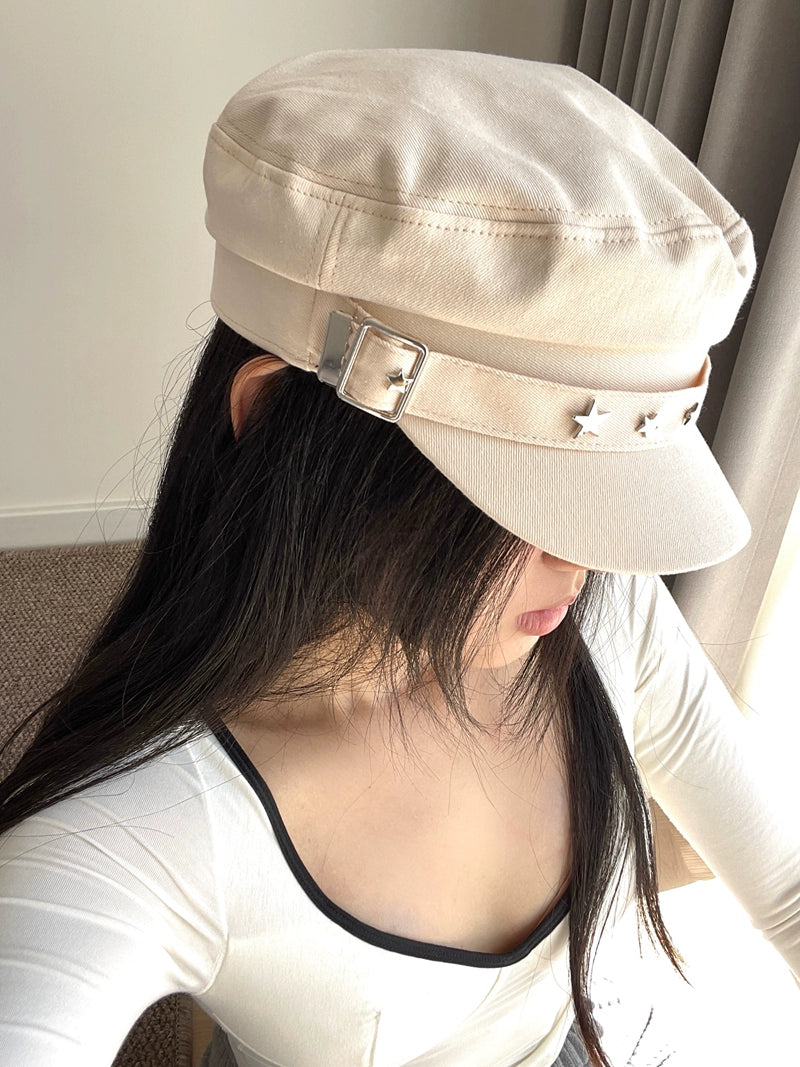 Female 2023 New Style White British Style Peaked Cap