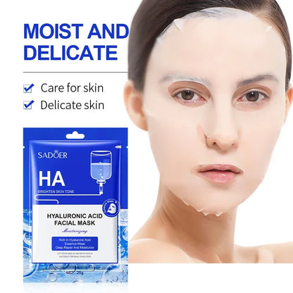 10/20pcs Vitamin E Hyaluronic Acid Facial Mask - Whitening, Moisturizing & Hydrating