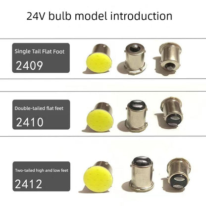 Cob Truck Car Brake Lamp Bulb 12 V24vled Steering Driving Reversing Lamp Single Tail Double Tail Boxer High and Low Foot