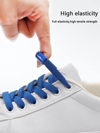 NEW Elastic No Tie Shoe laces Magnetic Lock Laces without ties Sneakers for Shoelaces 8MM Kid Adult Quick Flat Rubber Band 1Pair