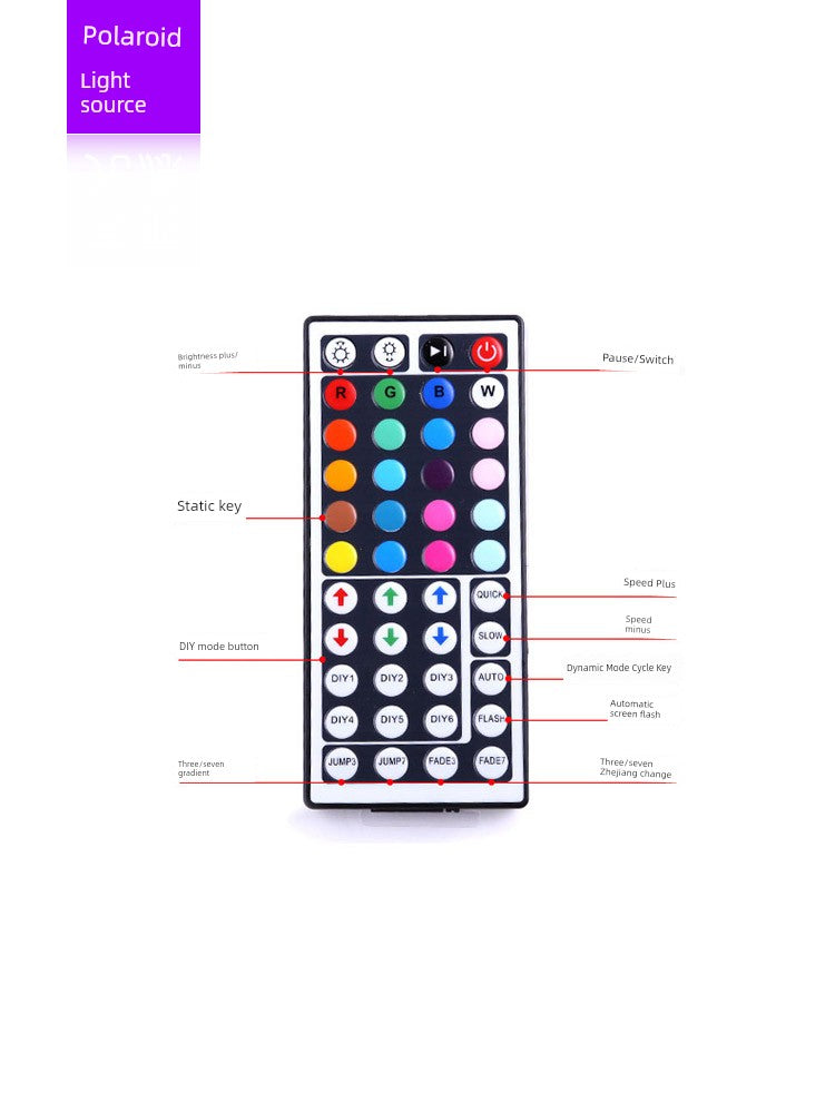 Led24 Key 44 Key Controller RGB Light Bar Dimmer Colorful Light Bar Remote Control 12 V24v Light Bar Dimmer