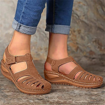 Summer Shoes Sandals Women Elegant Sandals Ladies Retro Women Shoe Wedge Walking Shoes Comfortable Female Sandal Women Footwear