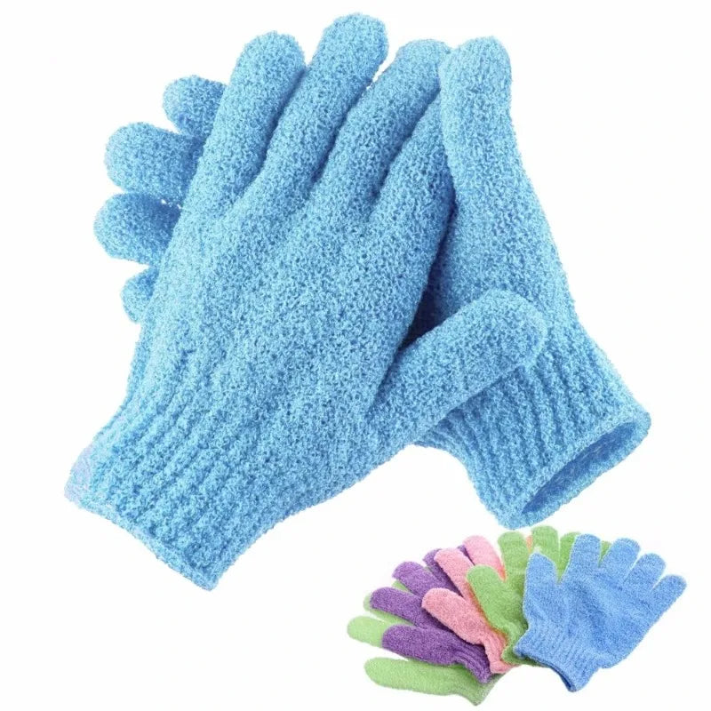 2Pcs/Pair Bath for Peeling Exfoliating Mitt Glove with Shower Scrub Gloves Resistance Body Massage Sponge Wash Skin Moisturizing