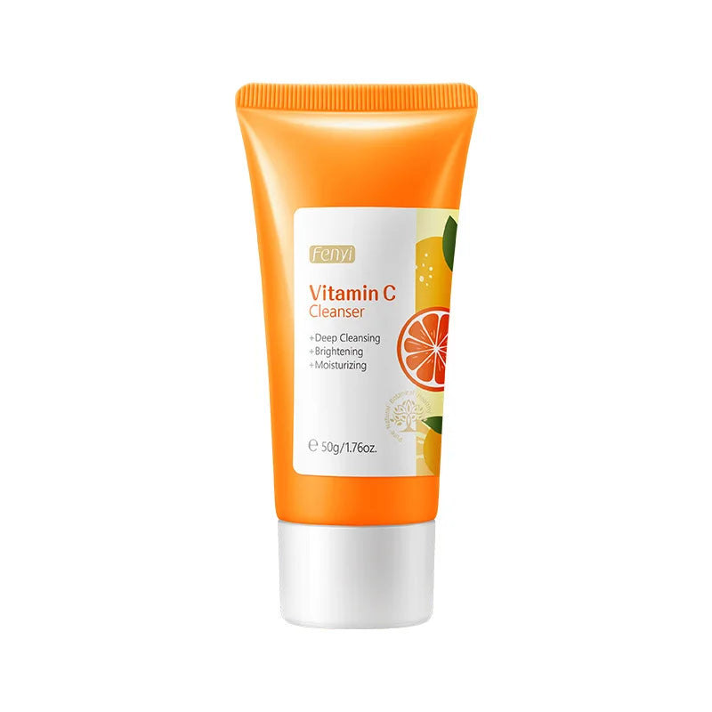 Vitamin C Facial Cleanser | Moisturizing, Blackhead Remover, Skincare Face Wash Foam.