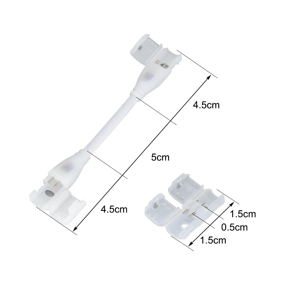 Fast Connector for 220V IP65 2Pin COB LED Strip 288 LEDs/m 10mm Width LED Strip Jointed L Shape Corner Connector Solderless