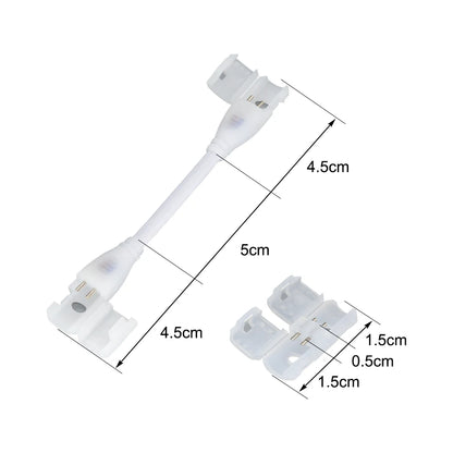 Fast Connector for 220V IP65 2Pin COB LED Strip 288 LEDs/m 10mm Width LED Strip Jointed L Shape Corner Connector Solderless