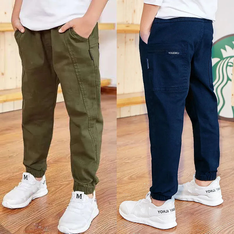 Spring Autumn Cotton Boys Pants Children Trousers Casual Kids Sports Pants 3 4 5 6 7 8 9 10 11 12 13 Years Teenager Boys Clothes