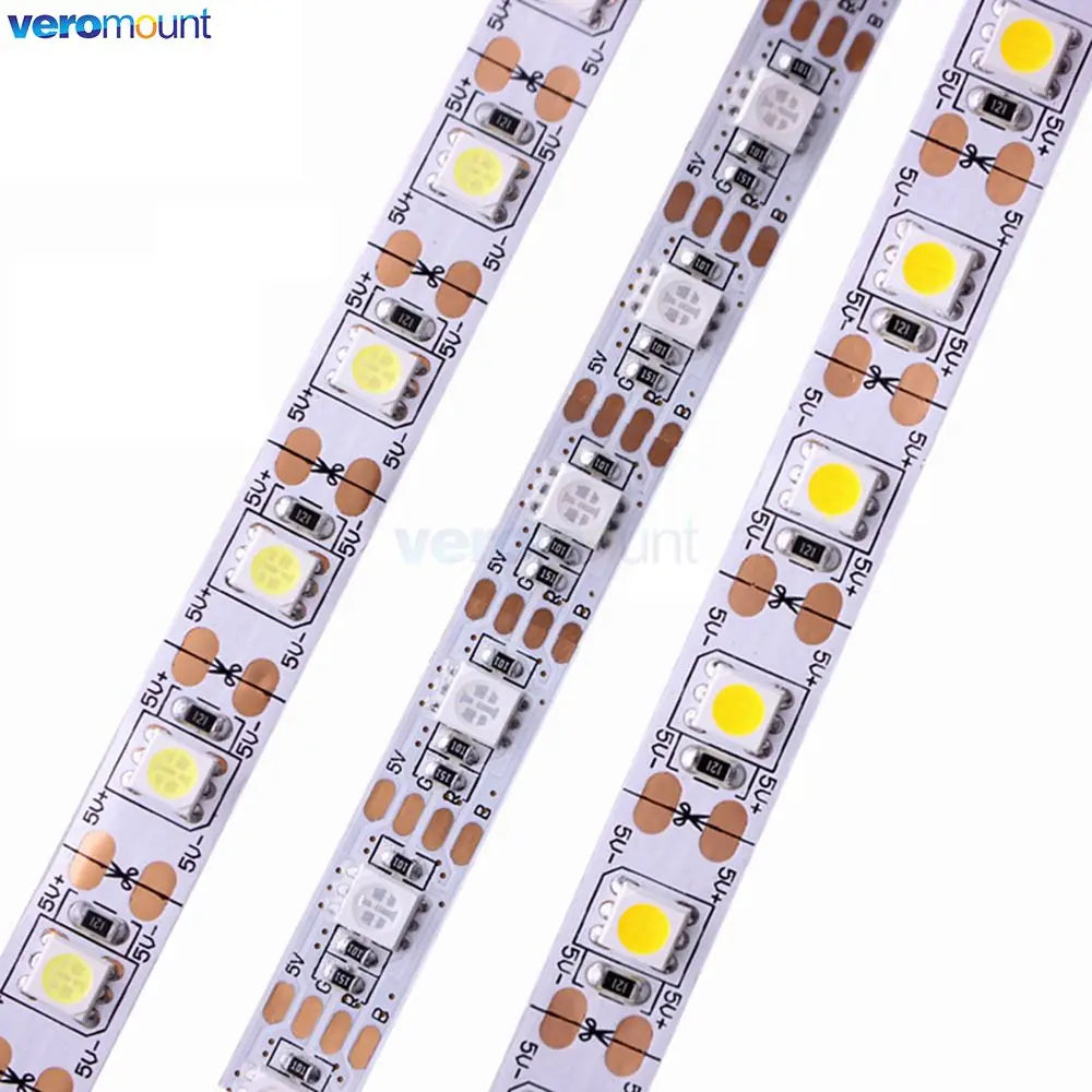 5m DC5V 12V 24V SMD 5050 LED Strip Light TV Backlight IP20 IP65 Waterproof  Cool Warm White 4000K RGB Tape Ribbon for Decoration