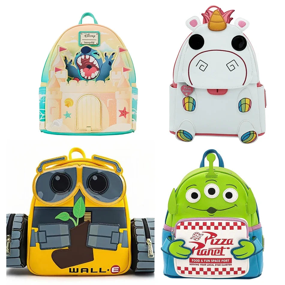 Toy Story 3 Alien Three-eyed Leather Backpack Fashion Backpack High Quality Sally Backpack Lady Birthday Gifts for Girls