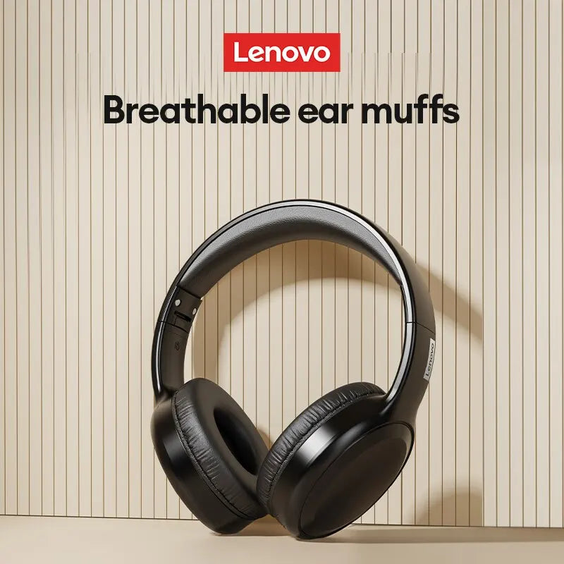 Lenovo TH30 Wireless Bluetooth 5.3 Headphones - Foldable Gaming Headset with Mic & 250mAh Battery