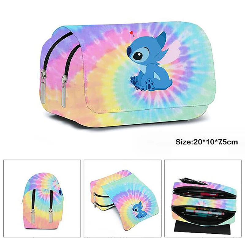 1Pc Anime Lilo And Stitch Figure Stitch Pencil Case Bag Pencil Eraser Kawaii Students Children School Supplies Kids Gifts Toys