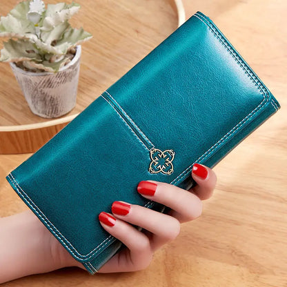 Women's Leather Wallet Woman Luxury Long Wallets Fashion Women Purses Money Bags 2023 Handbags Womens Purse Cards Holder