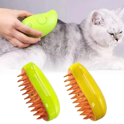 Cat Steam Brush Electric Spray Water Pet Comb 3 In 1 Soft USB Silicone Depilation Dogs Massage Bath Hair Brush Grooming Supplies