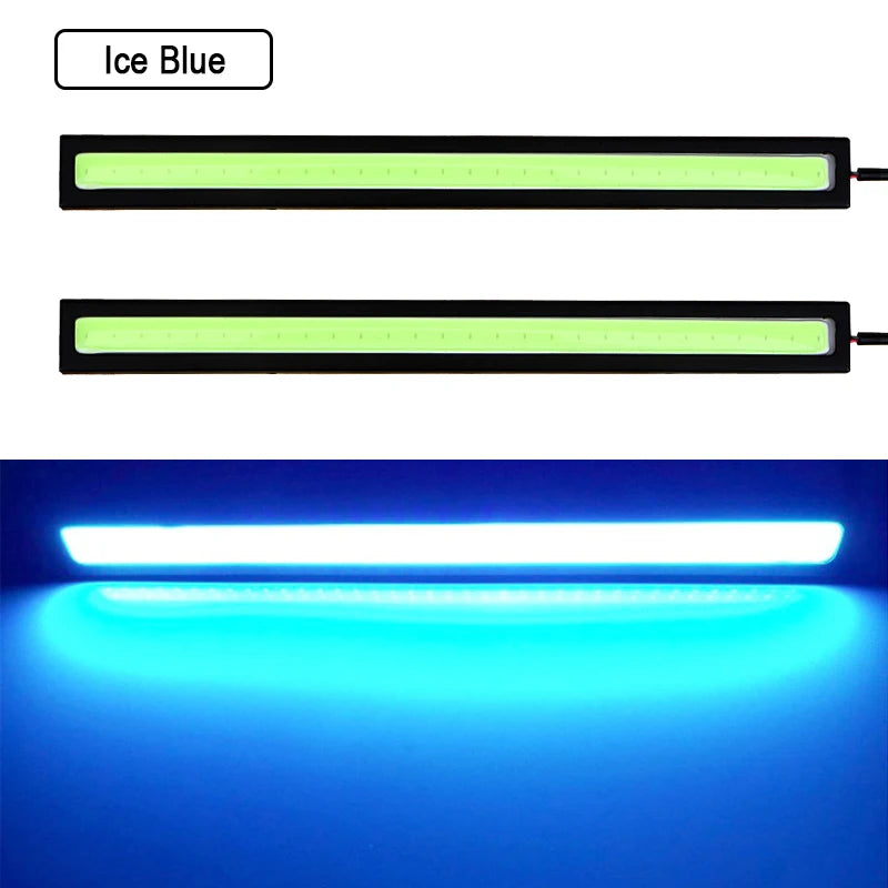 1 PCS Super Bright 17CM LED COB Fog Bulb Car DRL LED Strip Daytime Running Light bar 12V 6500K Auto Interior Styling Lamp