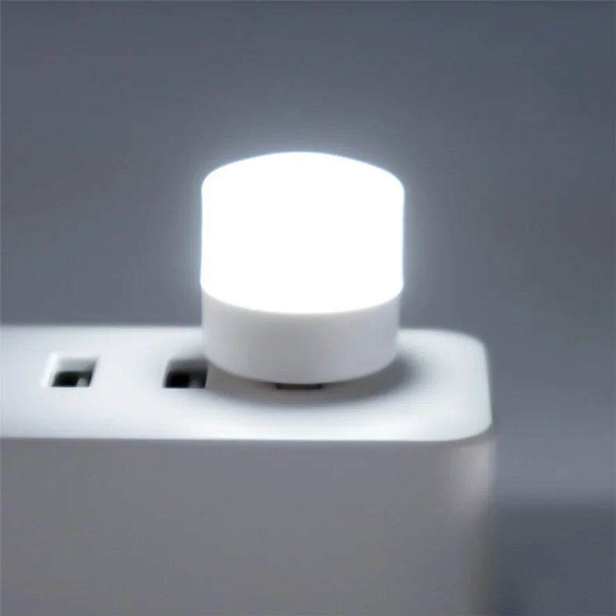 Small USB Plug Lamp LED Night Light Computer Mobile Power Charging Mini Book Lamps LED Eye Protection Square Reading Light