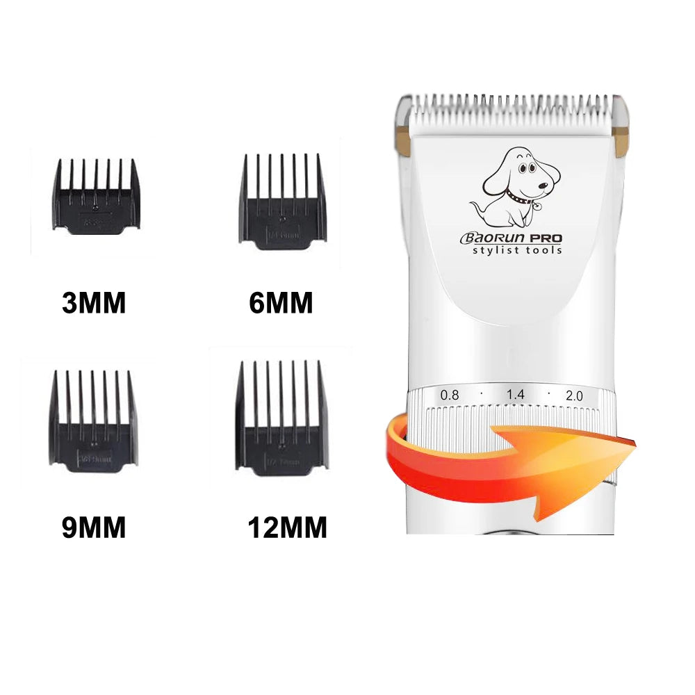 BaoRun P9 P2 Professional Pet Shaver Cats Dogs Hair Cutter Trimmer Dog Grooming Kit Rechargeable Electrical Animal Pet Clippers