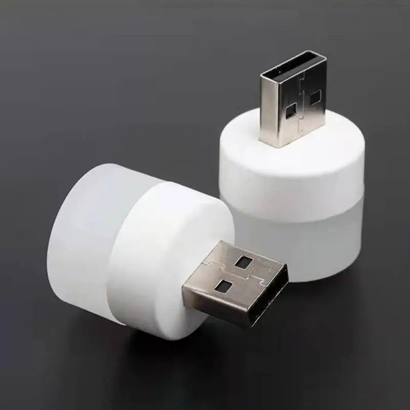 Mini USB Lamp LED Night Light USB Plug Lamp Power Bank Charging Book Lights Small Round Reading Eye Protection Lamps