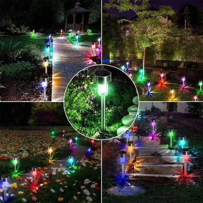 Solar Outdoor Lights Garden Lamp Solar Powered Waterproof Landscape Path Outdoor for Yard Backyard Lawn Patio Decorative