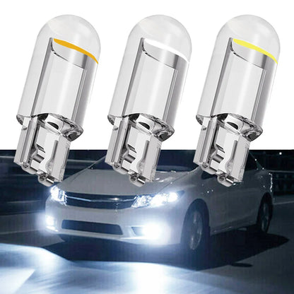 2x W5W 194 T10 Car Glass Housing Cob Led Bulb White Yellow Blue 12V Wedge License Plate Lamp Dome Light Diedo Lighting Modify