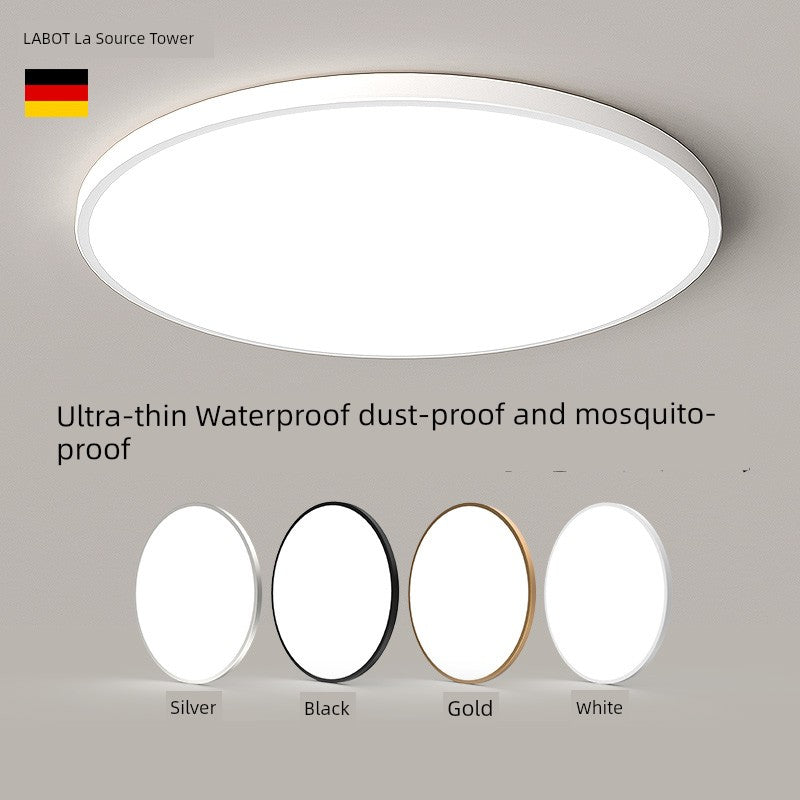 Ultra-Thin Led Three-Proof Ceiling Light round Waterproof Bathroom Bathroom Balcony Bedroom Kitchen Light Aisle Corridor Light