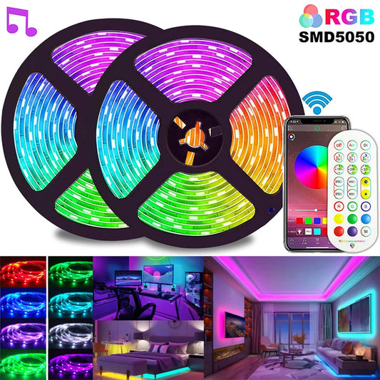 USB5V Led Room Light RGB5050 Flexible Lamp Tape Ribbon Diode Self-adhesive Strip Led Lights for Room Bedroom TV Desktop Decor