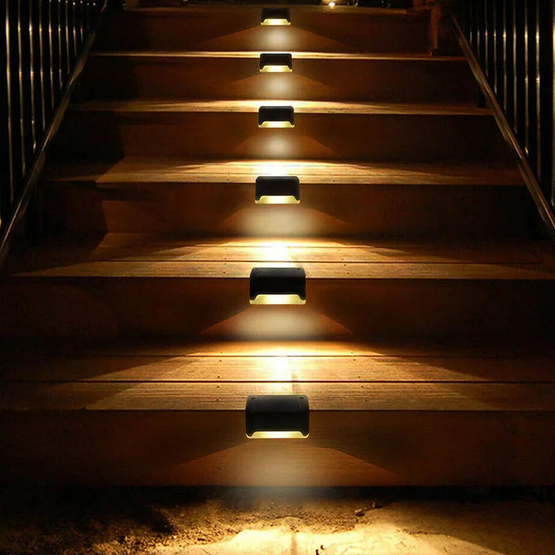 1/4/10/20pcs LED Solar Stair Light Waterproof Outdoor Garden Passage Courtyard Terrace Guardrail Step Light Landscape Light