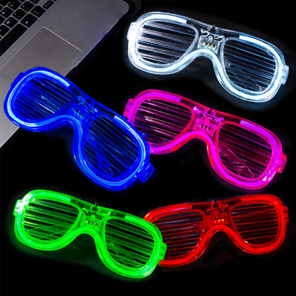 5/25 Pcs Light Up LED Glasses Bulk 5 Colors Glow Glasses Glow in The Dark Party Supplies Neon Party Favors for Kids Adults